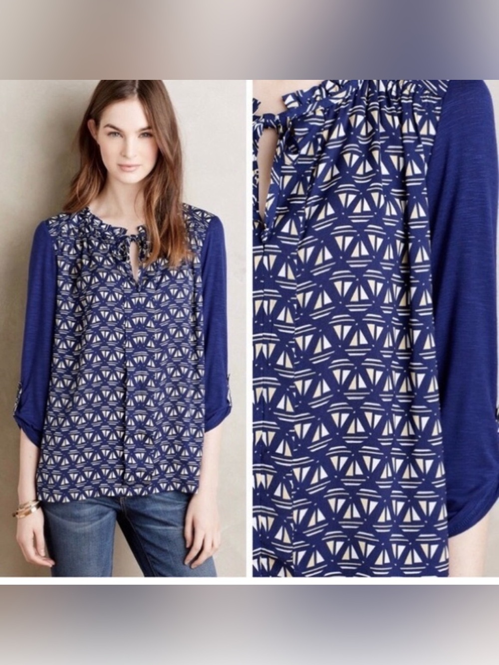 Anthropologie Meadow Rue evella sailboat blouse
